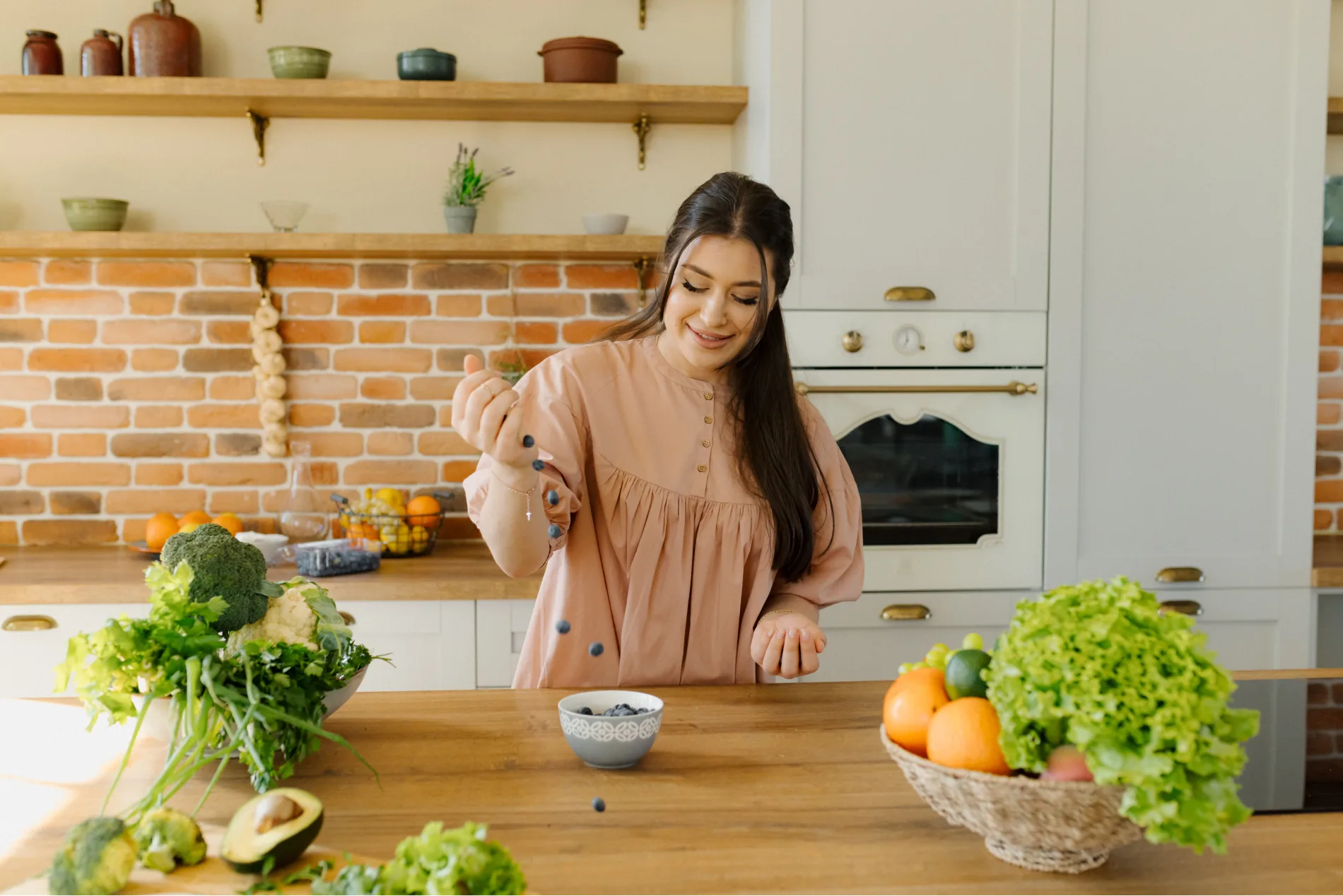 Tatiana at work in the kitchen